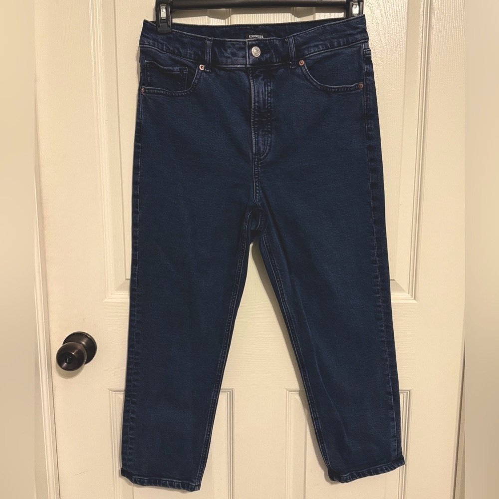 NWOT Express Dark Wash Mom Jean